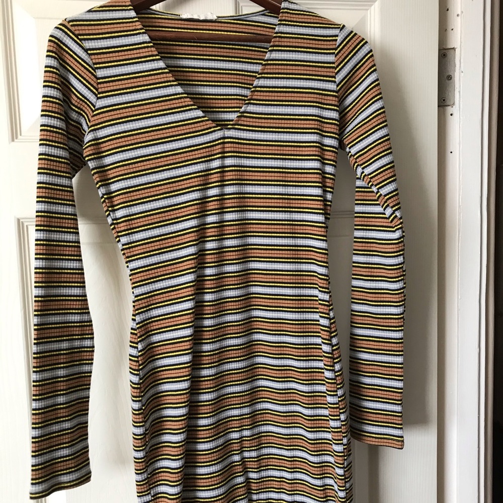 Stripped Midi Dress